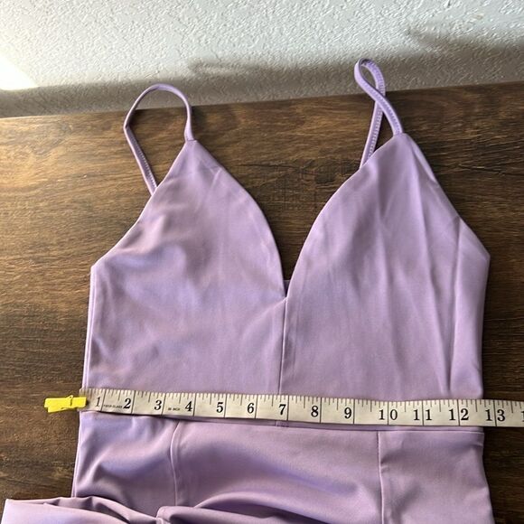 New Evening High Front slits Maxi Lavender Dress - Picture 9 of 11